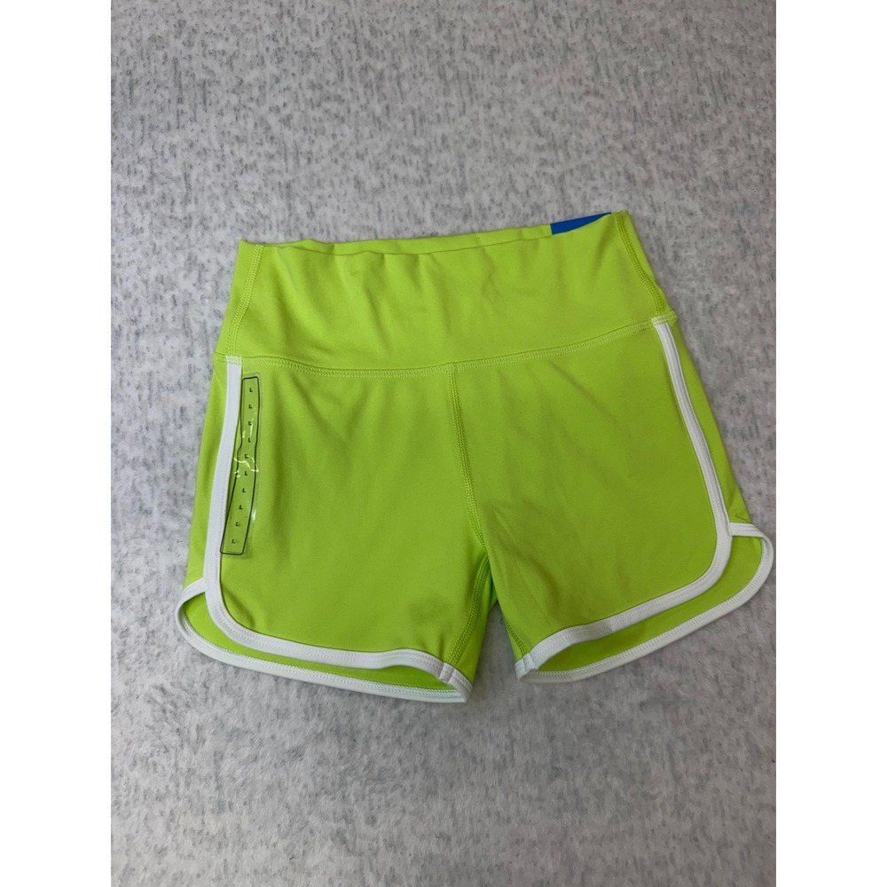 DSG‎ Girls Neon Pear 3" Momentum High-Rise Shortie Athletic Shorts Size M 10-12